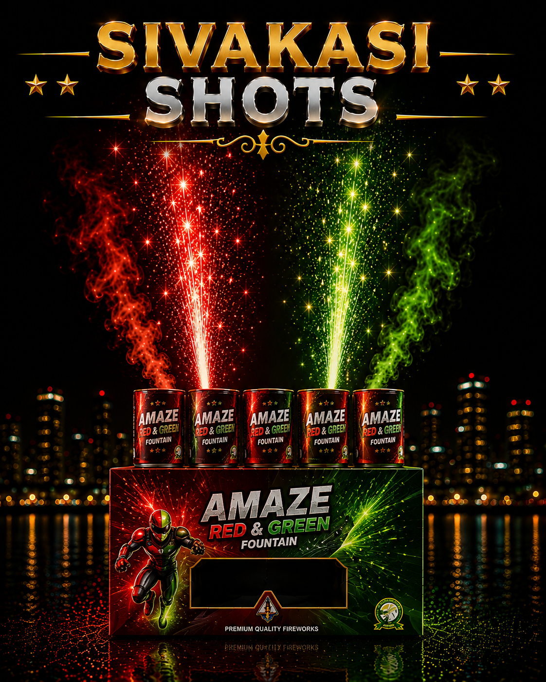  Amaze RED & GREEN Miniature (5 Pcs)
