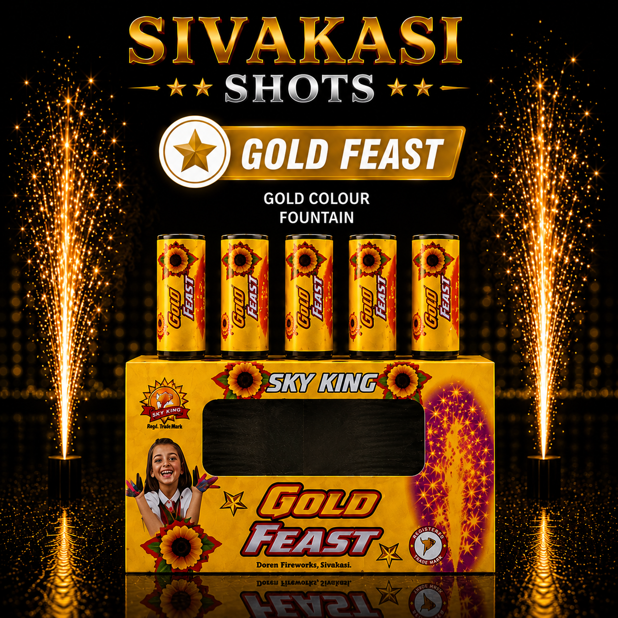 GOLD feast Sky King Fountain (5 Pcs)