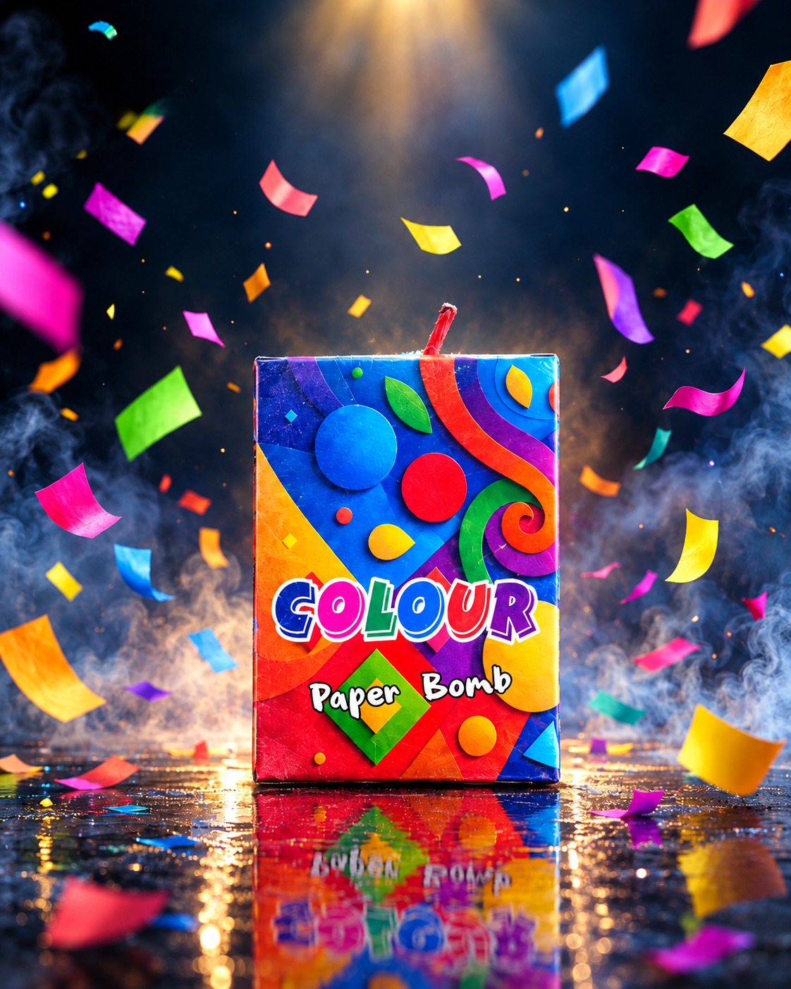 Colour paper bomb